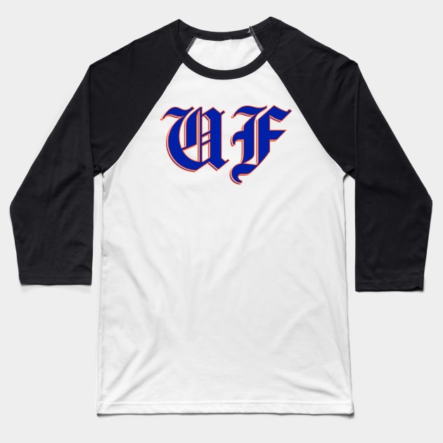 UF Sticker Baseball T-Shirt by AashviPatel